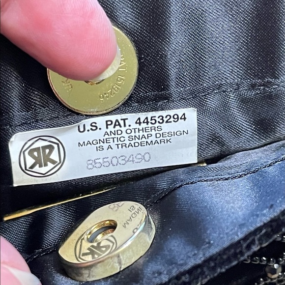 Vintage Glass Beaded Velvet Purse - Picture 5 of 5